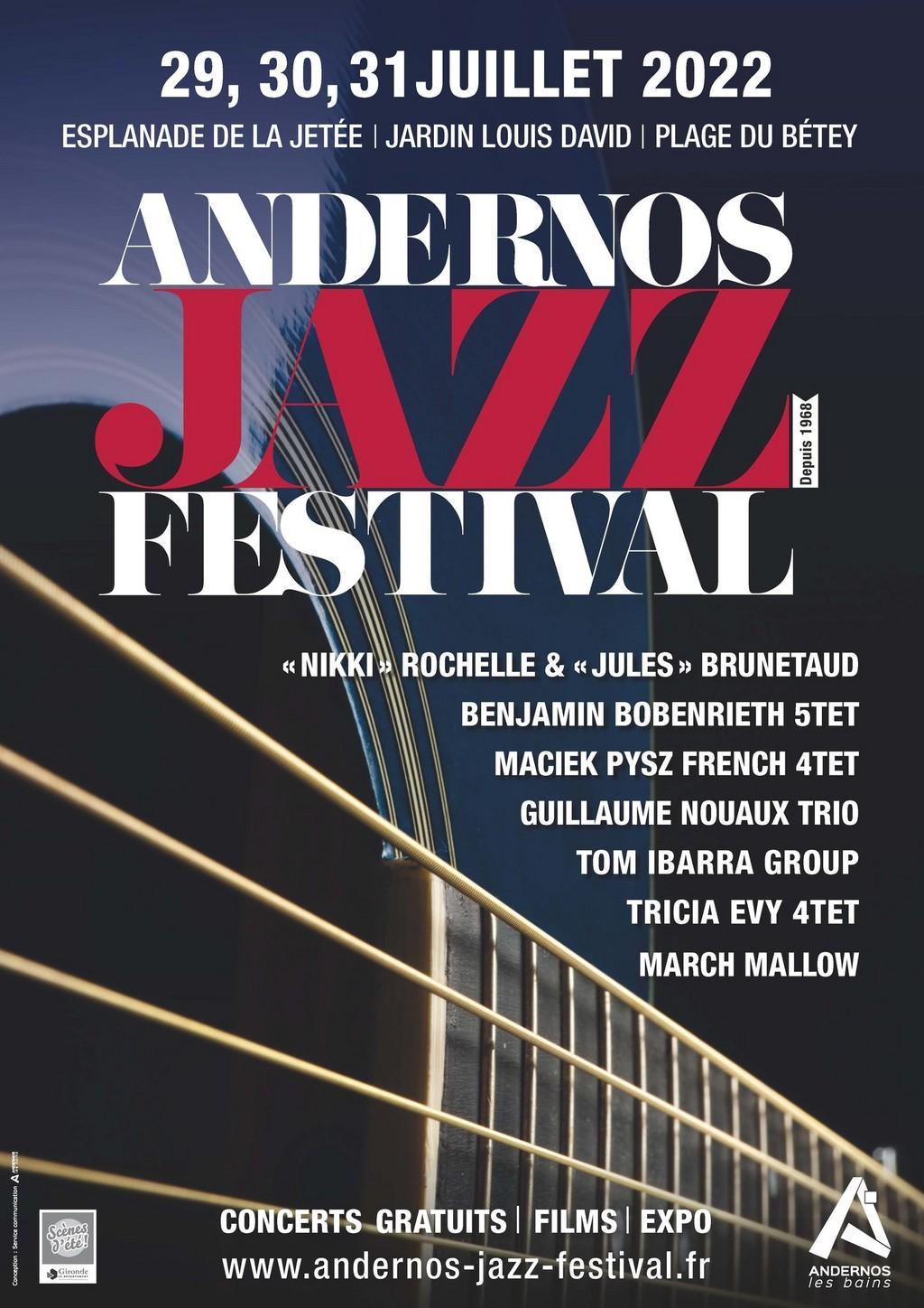 Lineup Poster Andernos Jazz Festival 2022