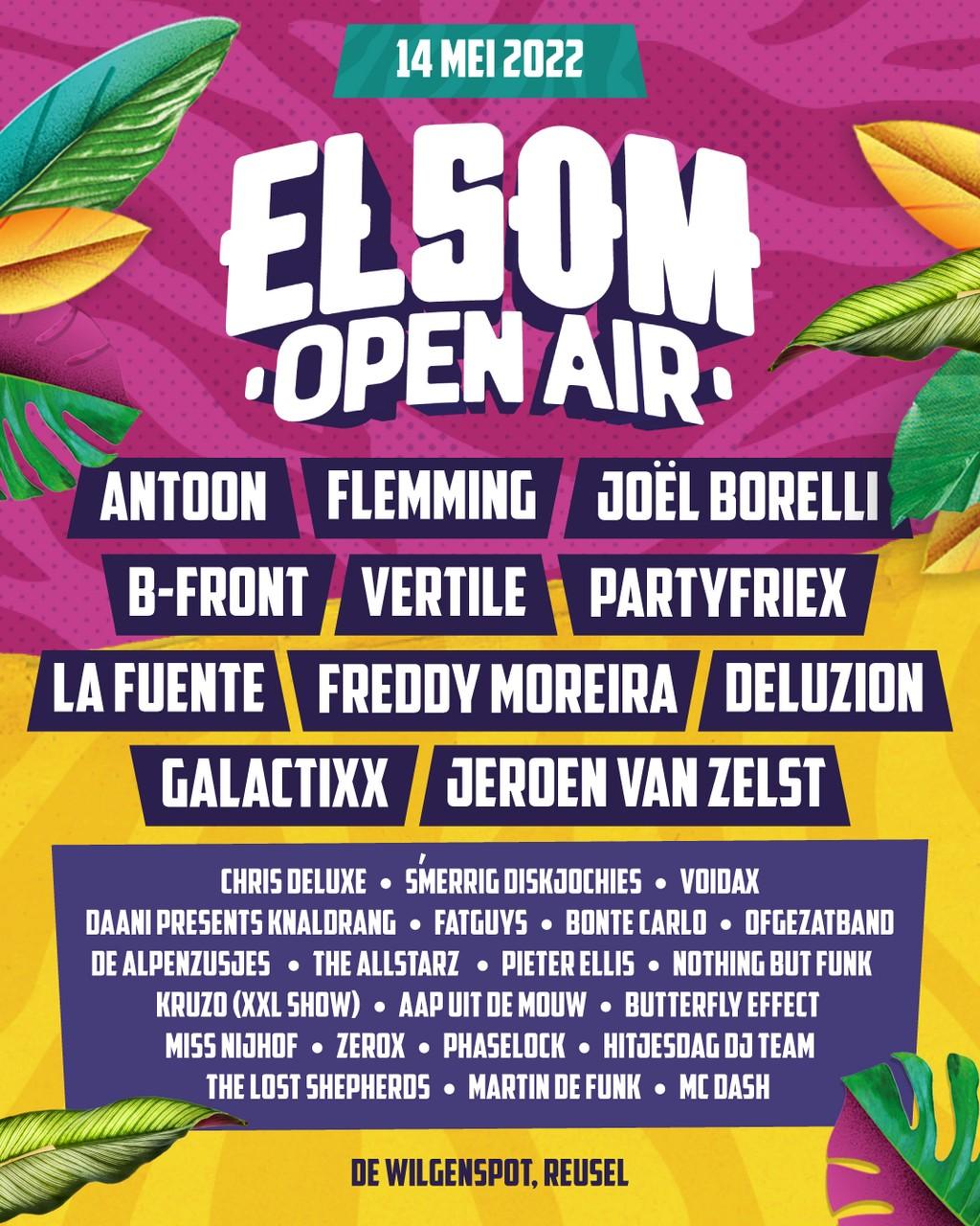 Lineup Poster Elsom Open Air 2022