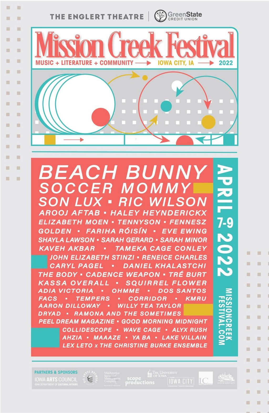 Lineup Poster Mission Creek Festival 2022