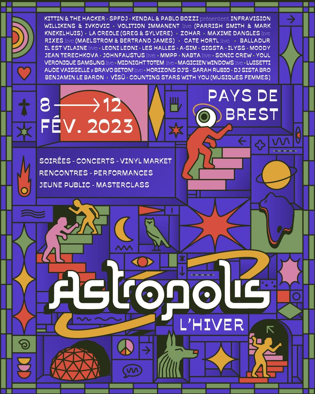 Lineup Poster Astropolis l'Hiver 2023