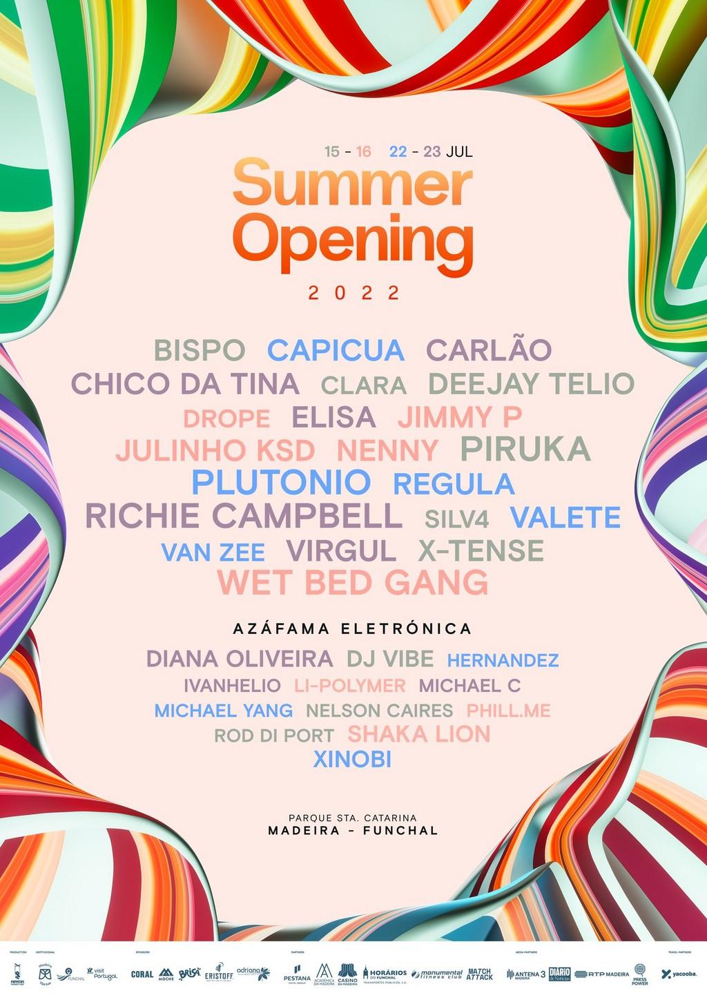 Lineup Poster Summer Opening 2022