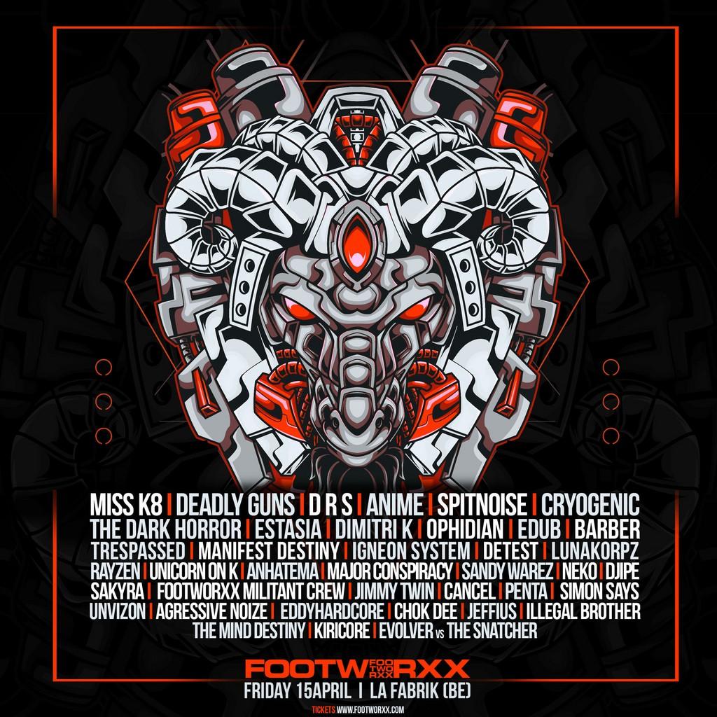 Lineup Poster Footworxx Festival 2022