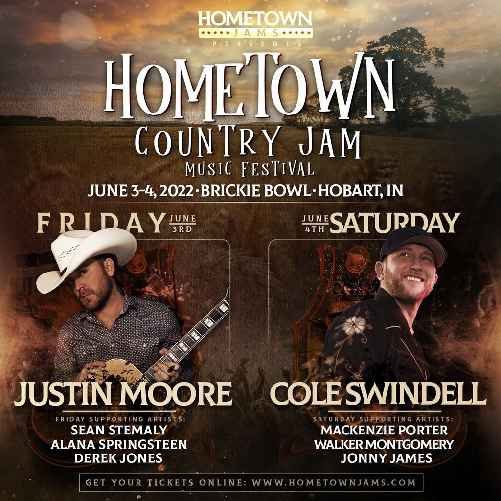 Lineup Poster Hometown Country Jam 2022