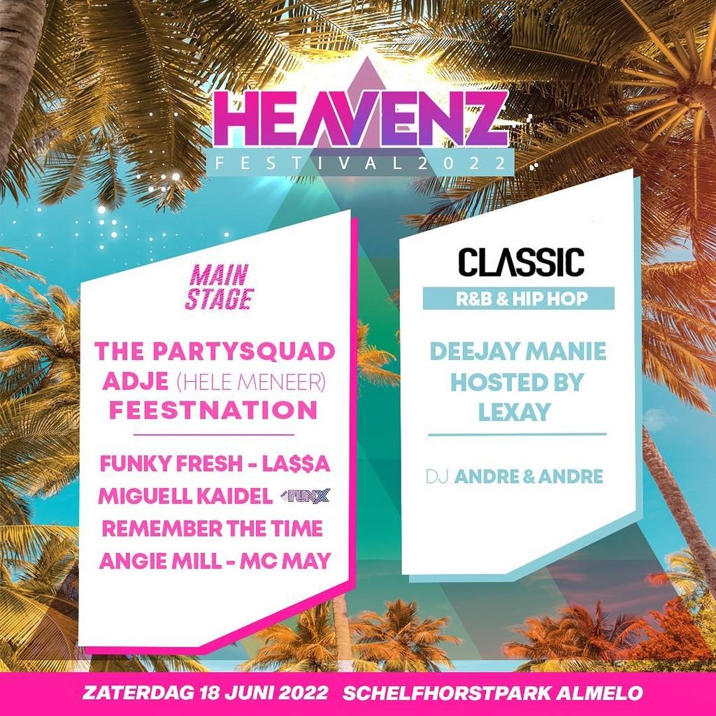 Lineup Poster Heavenz Festival 2022