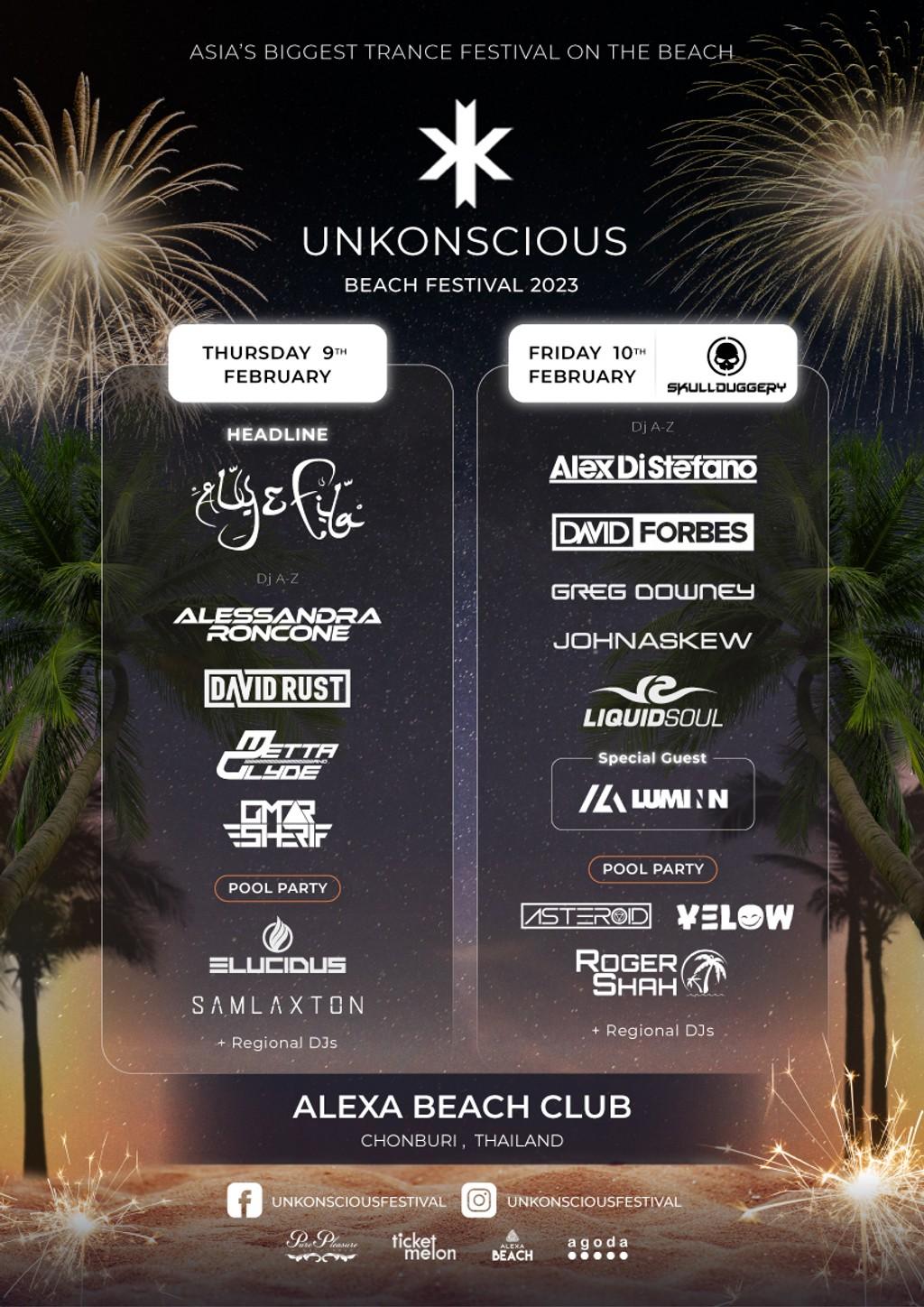 Lineup Poster UnKonscious Beach Festival 2023