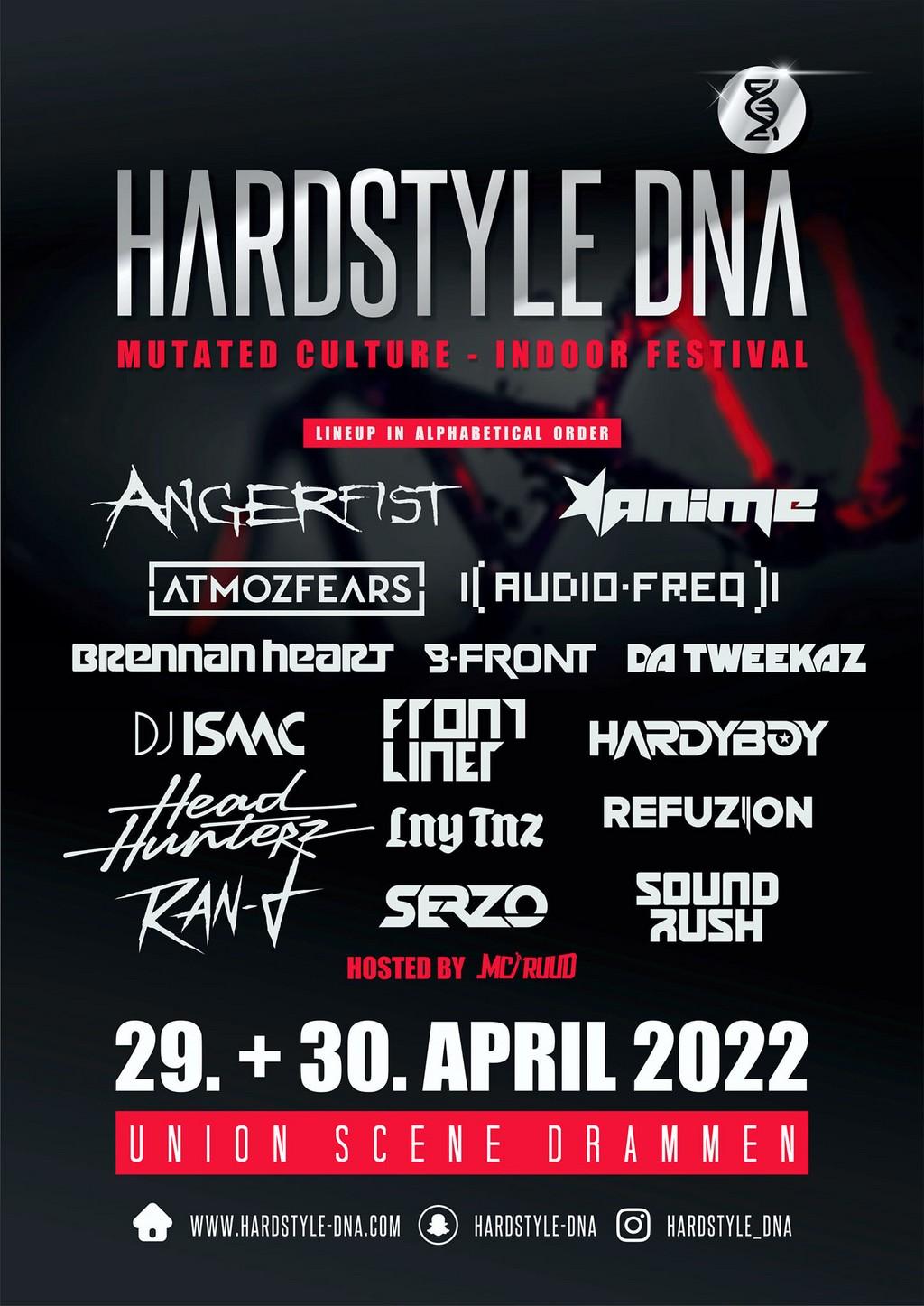 Lineup Poster Hardstyle DNA 2022