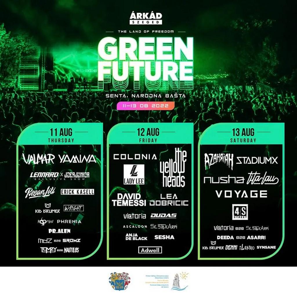 Lineup Poster Green Future Festival 2022