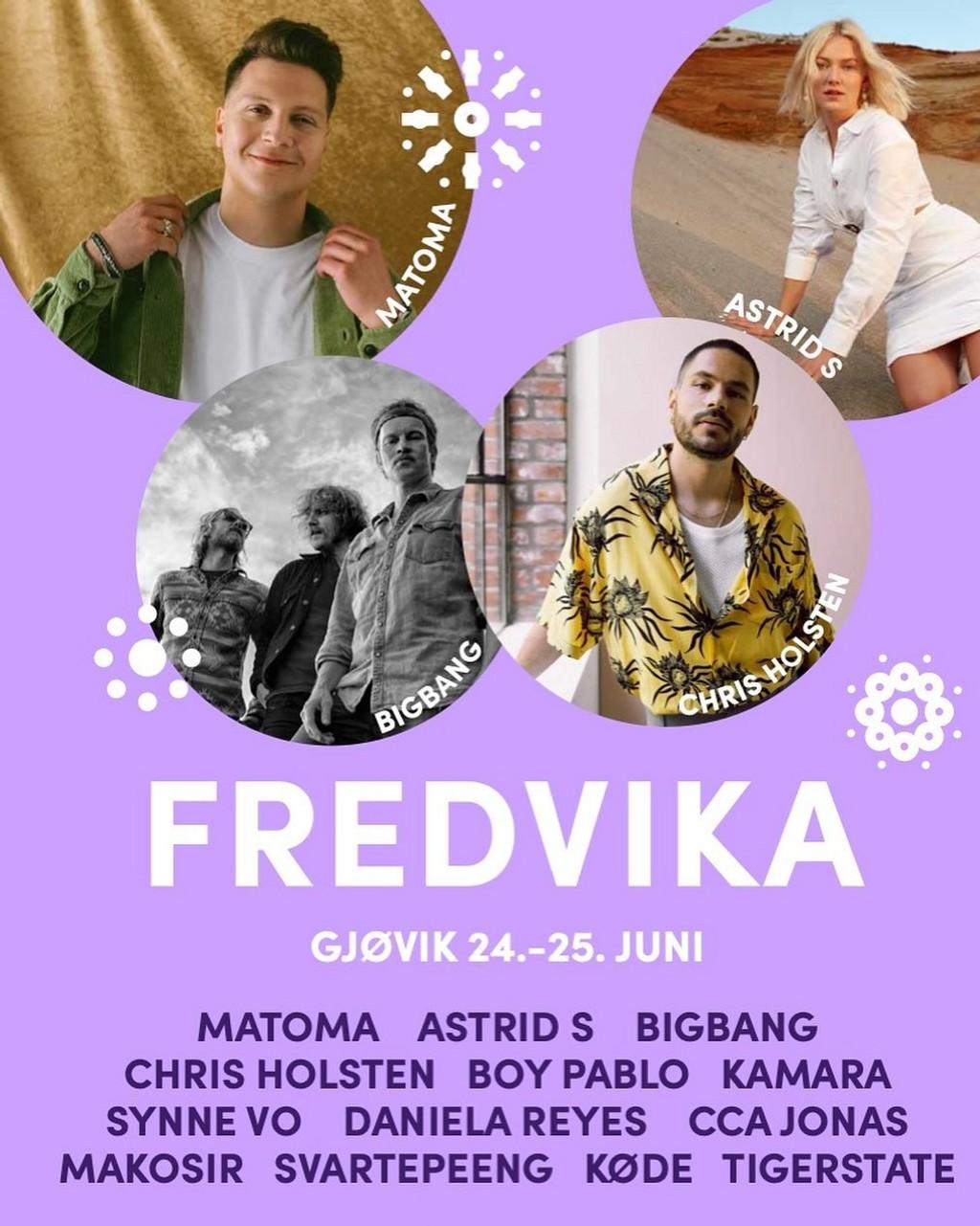 Lineup Poster Fredvikafestivalen 2022