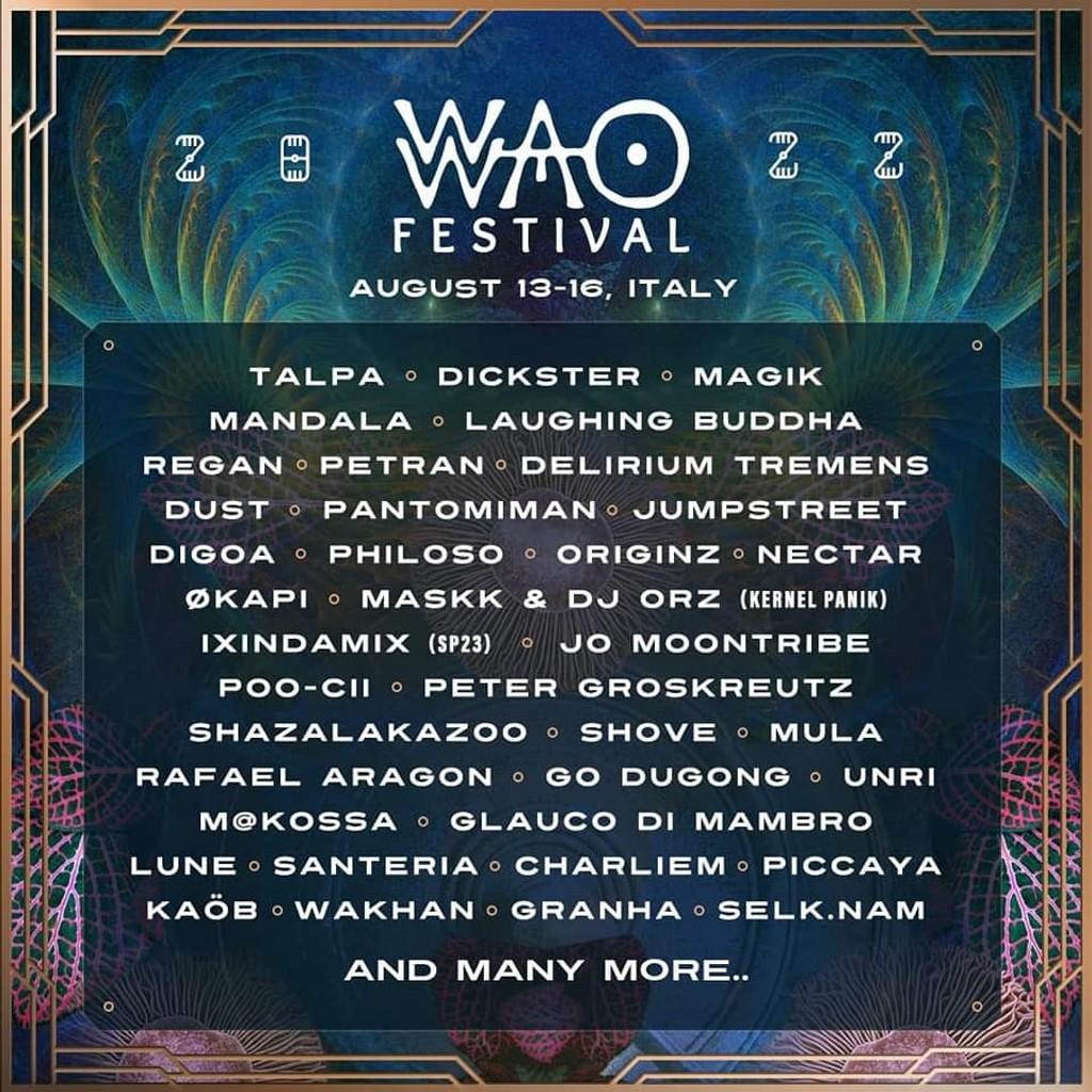 Lineup Poster WAO Festival 2022