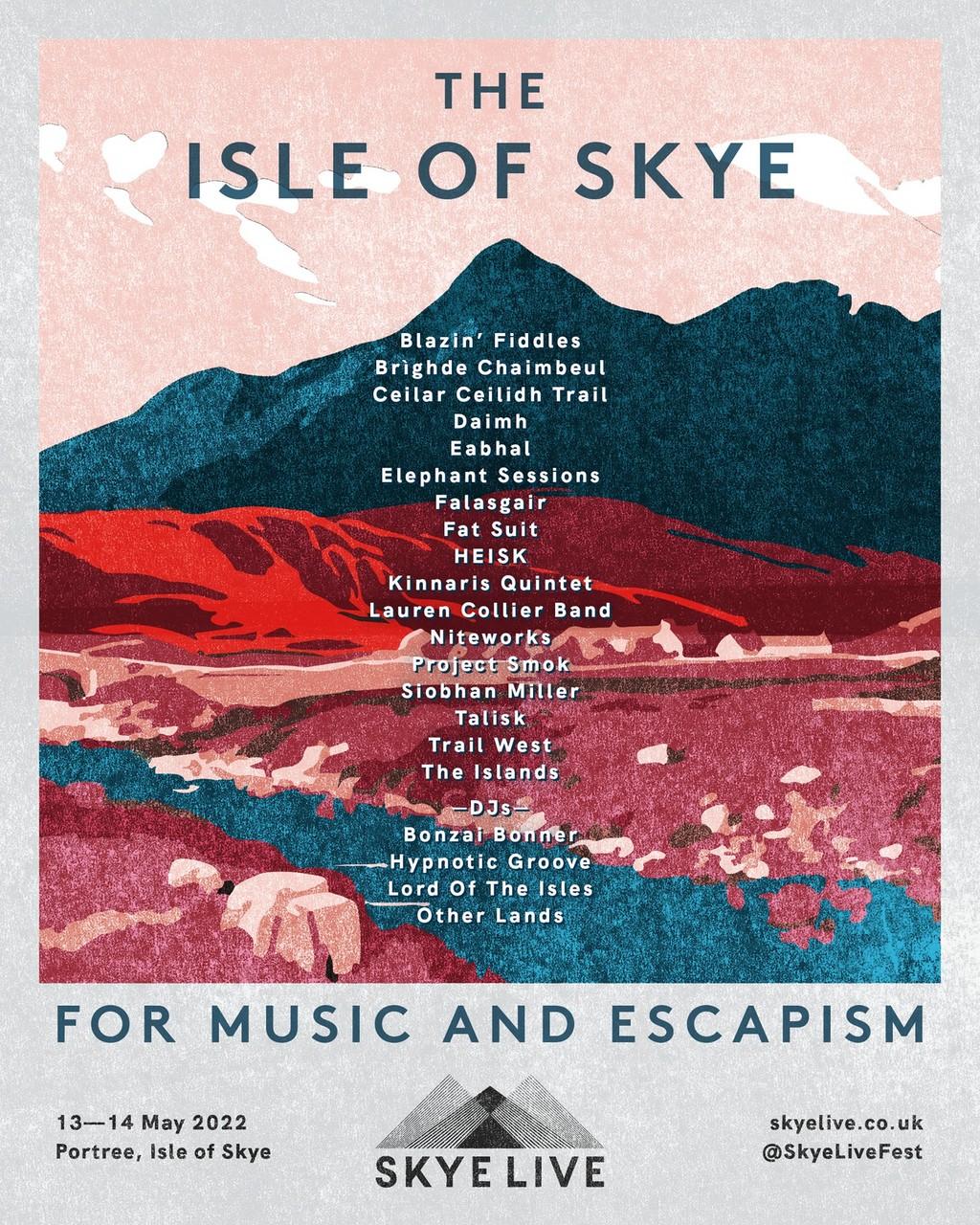 Lineup Poster Skye Live Festival 2022