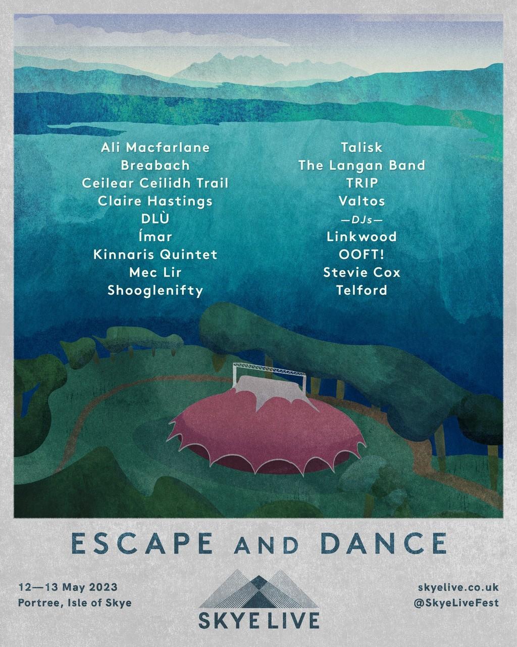 Lineup Poster Skye Live Festival 2023