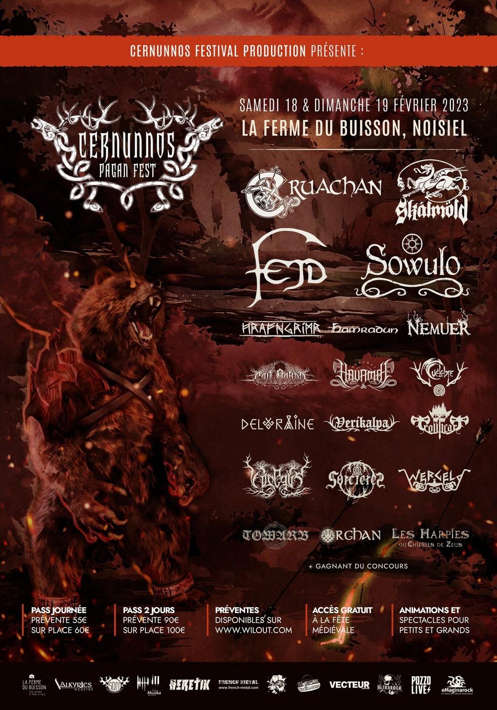 Lineup Poster Cernunnos Pagan Fest 2023