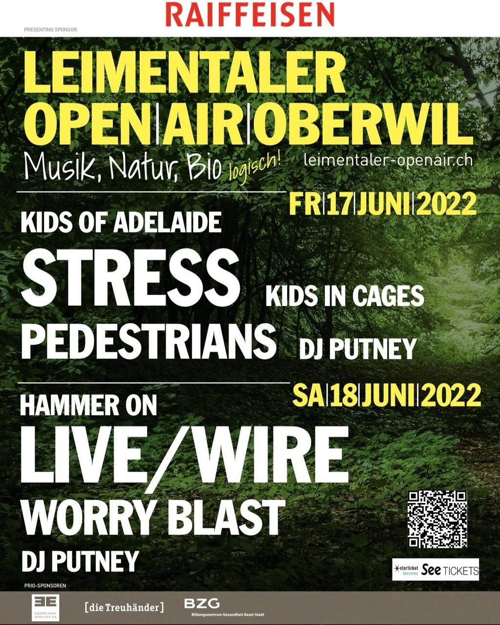 Lineup Poster Leimentaler OpenAir 2022