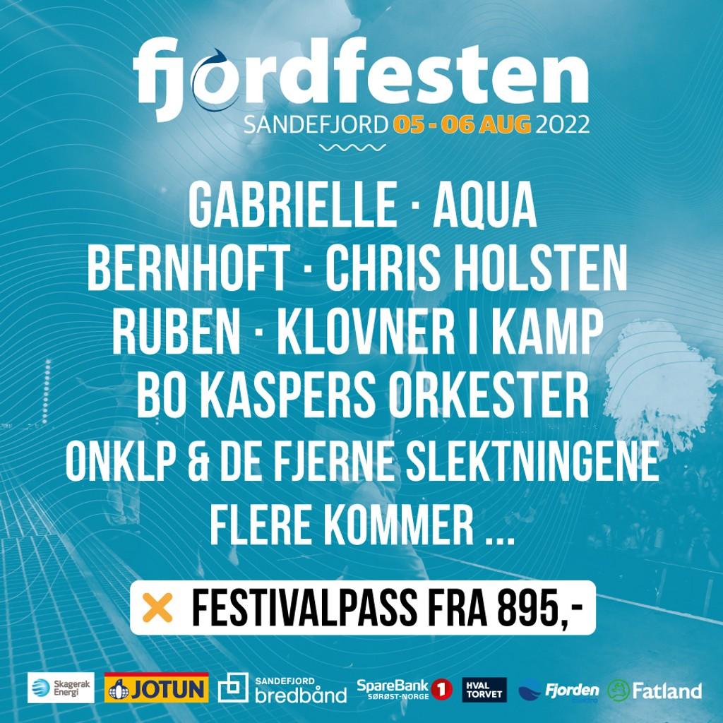 Lineup Poster Fjordfesten 2022