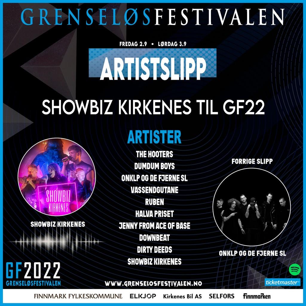 Lineup Poster Grenseløsfestivalen 2022