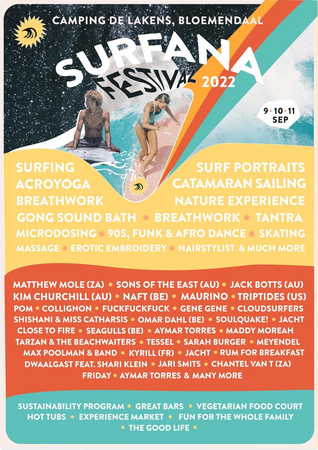 Lineup Poster Surfana Festival 2022