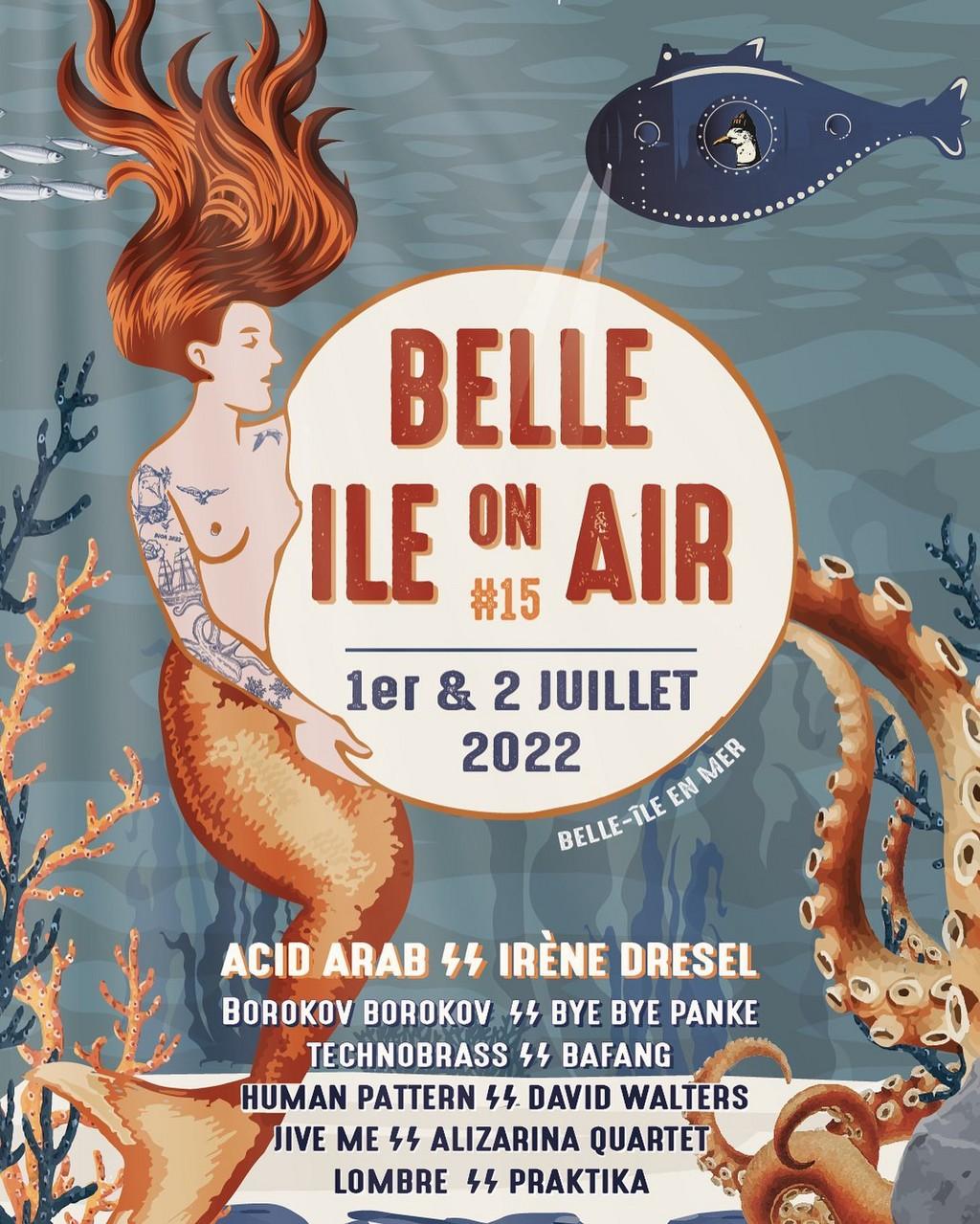 Lineup Poster Festival Belle Ile On Air 2022