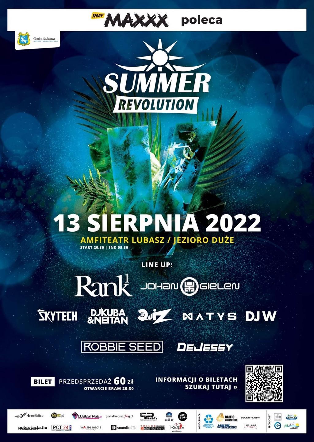 Lineup Poster Summer Revolution 2022