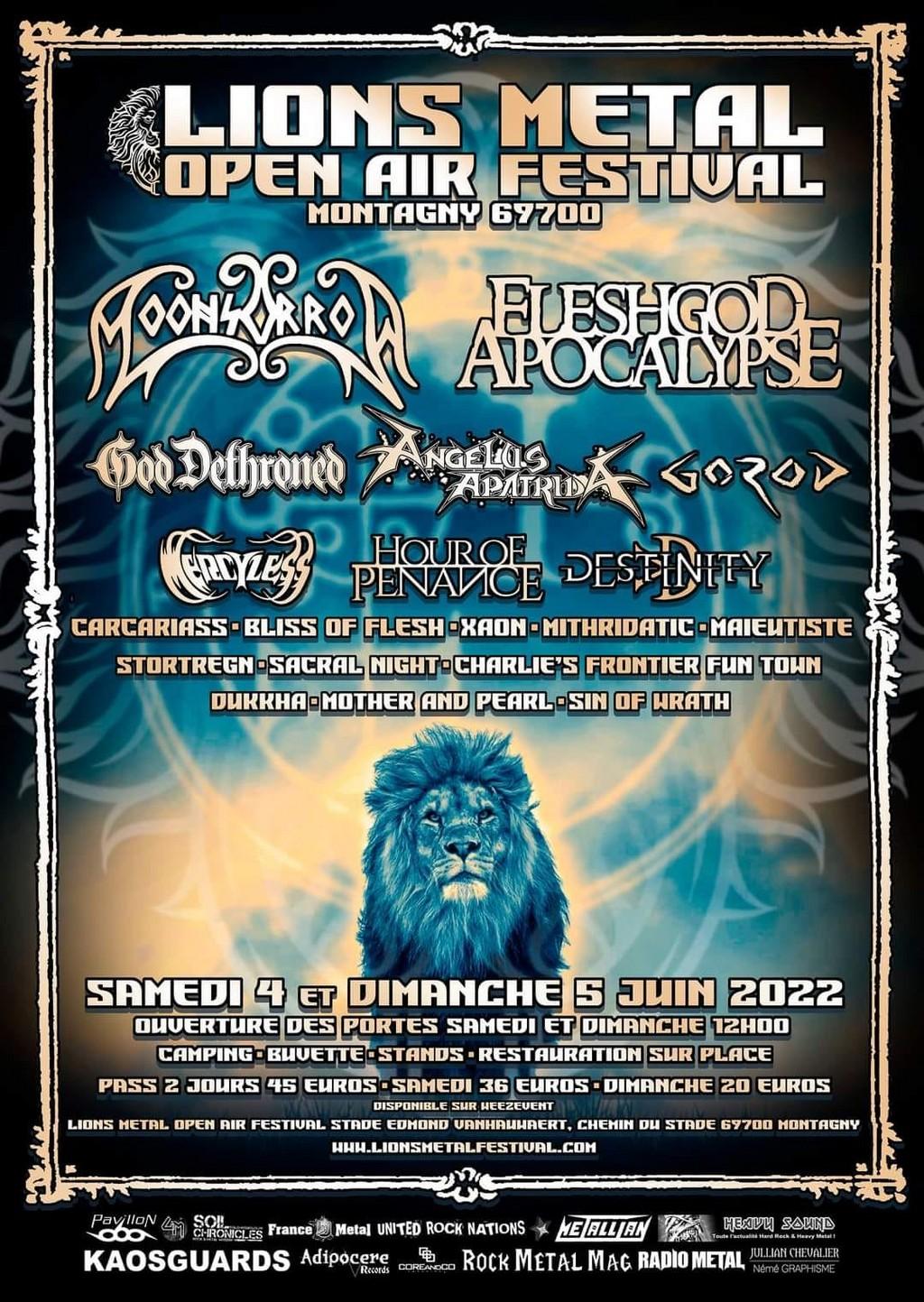 Lineup Poster Lions Metal Festival 2022