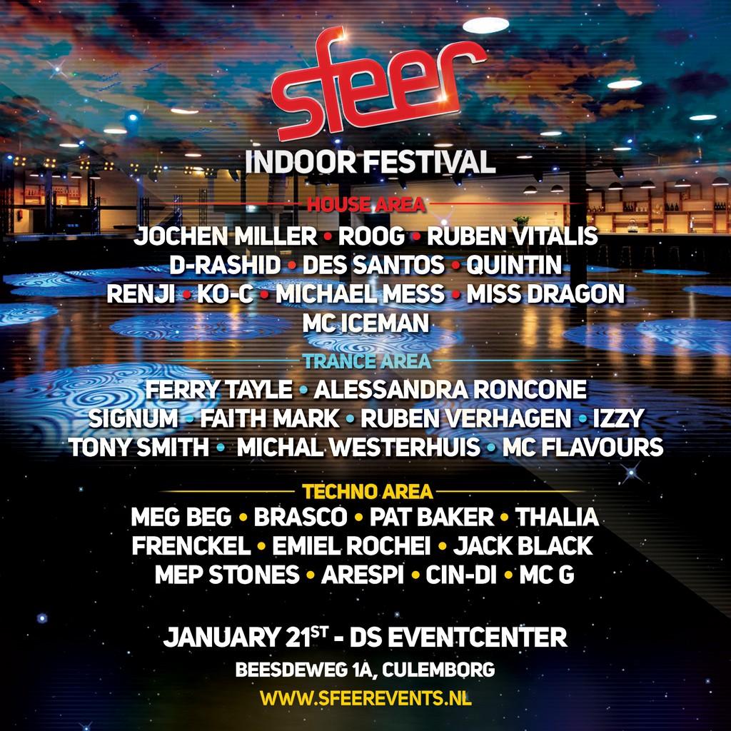 Lineup Poster SFEER Indoor Festival 2023