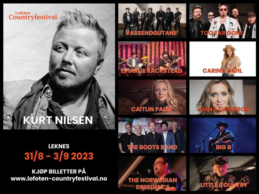 Lineup Poster Lofoten Countryfestival 2023