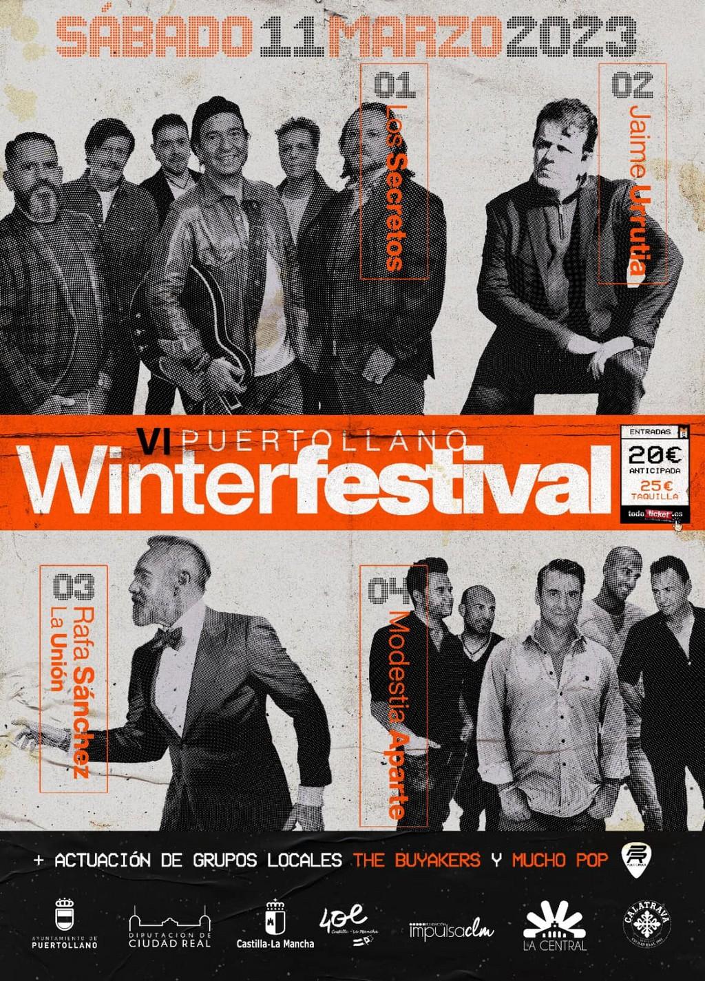 Lineup Poster Puertollano Winter Festival 2023