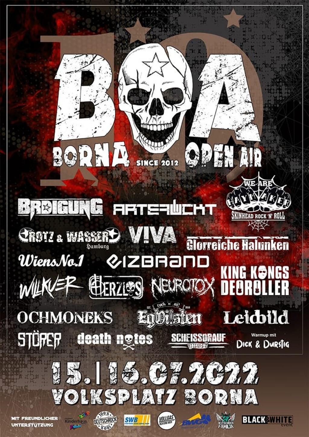 Lineup Poster Borna Open Air 2022