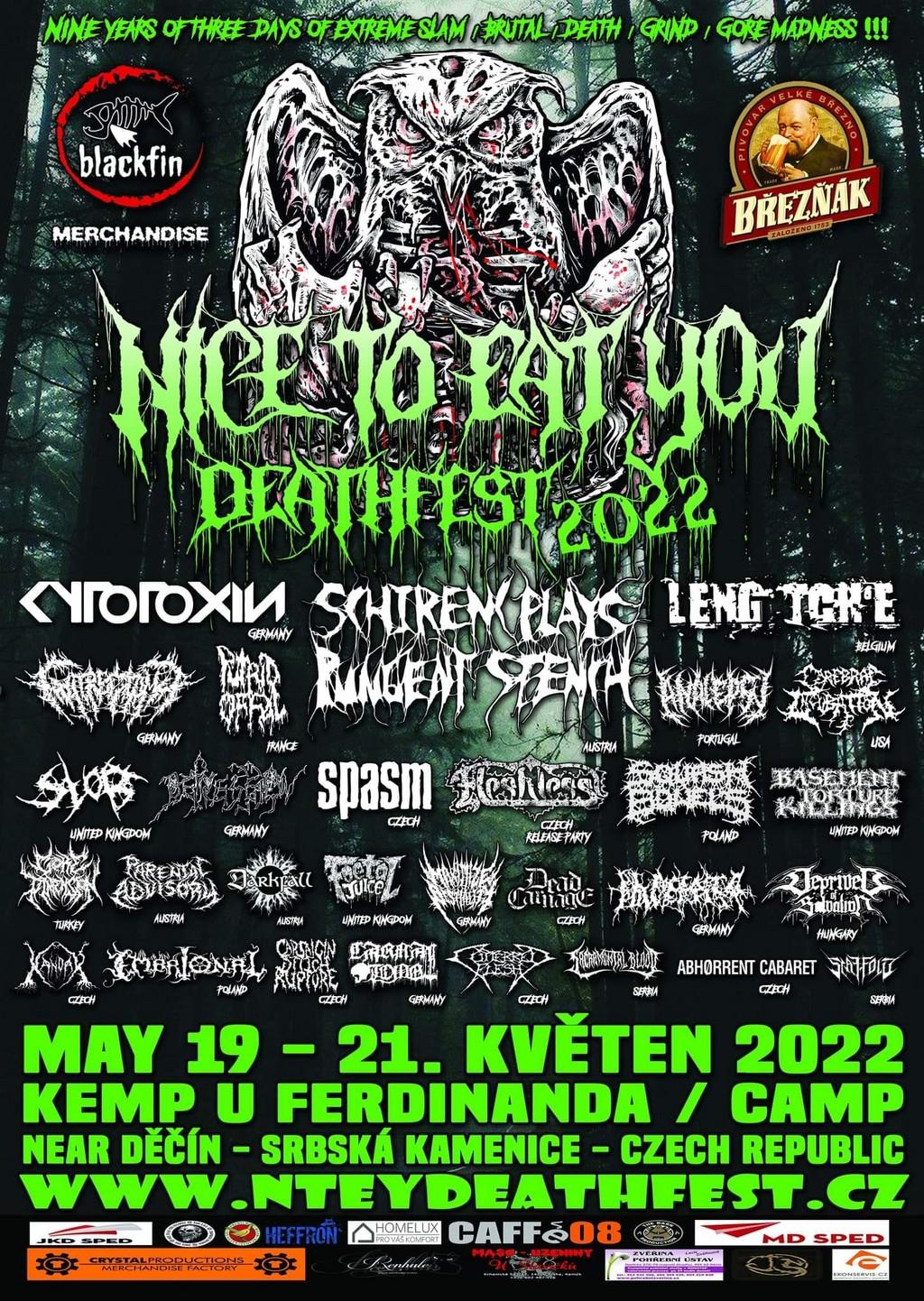 Lineup Poster Nice to Eat You Deathfest 2022