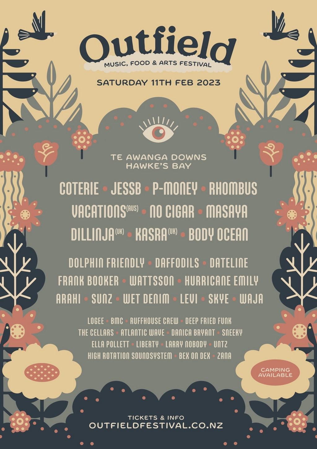 Lineup Poster Outfield Festival 2023