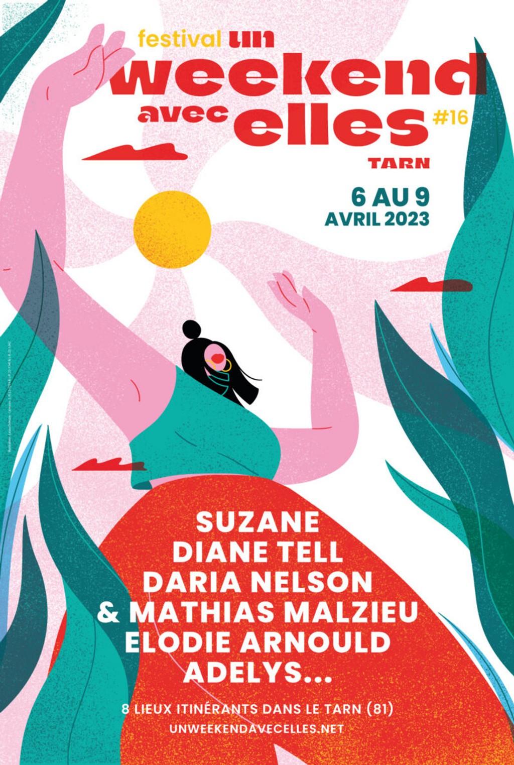 Lineup Poster Festival Un Week-End avec elles 2023