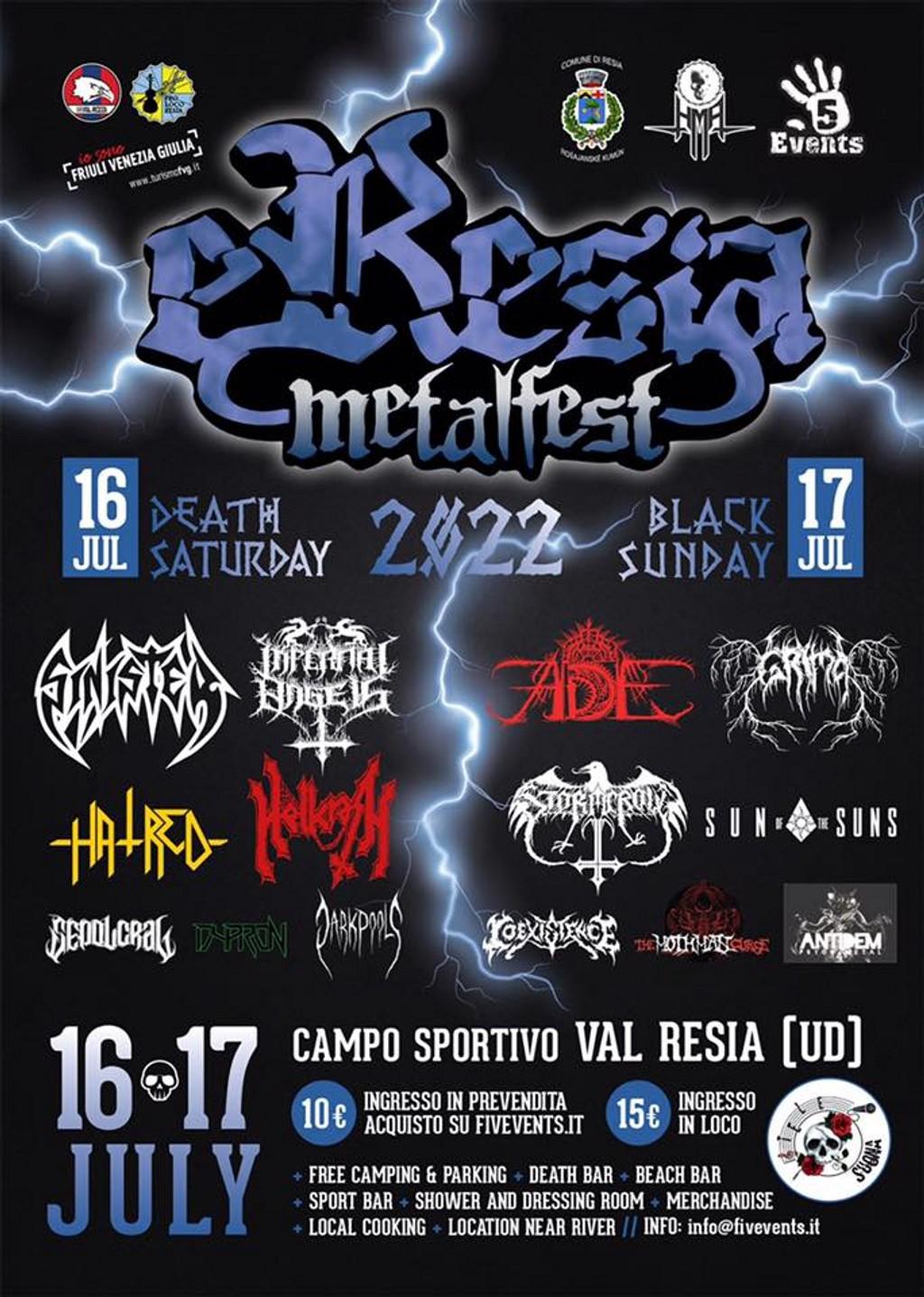 Lineup Poster EResia Metalfest 2022