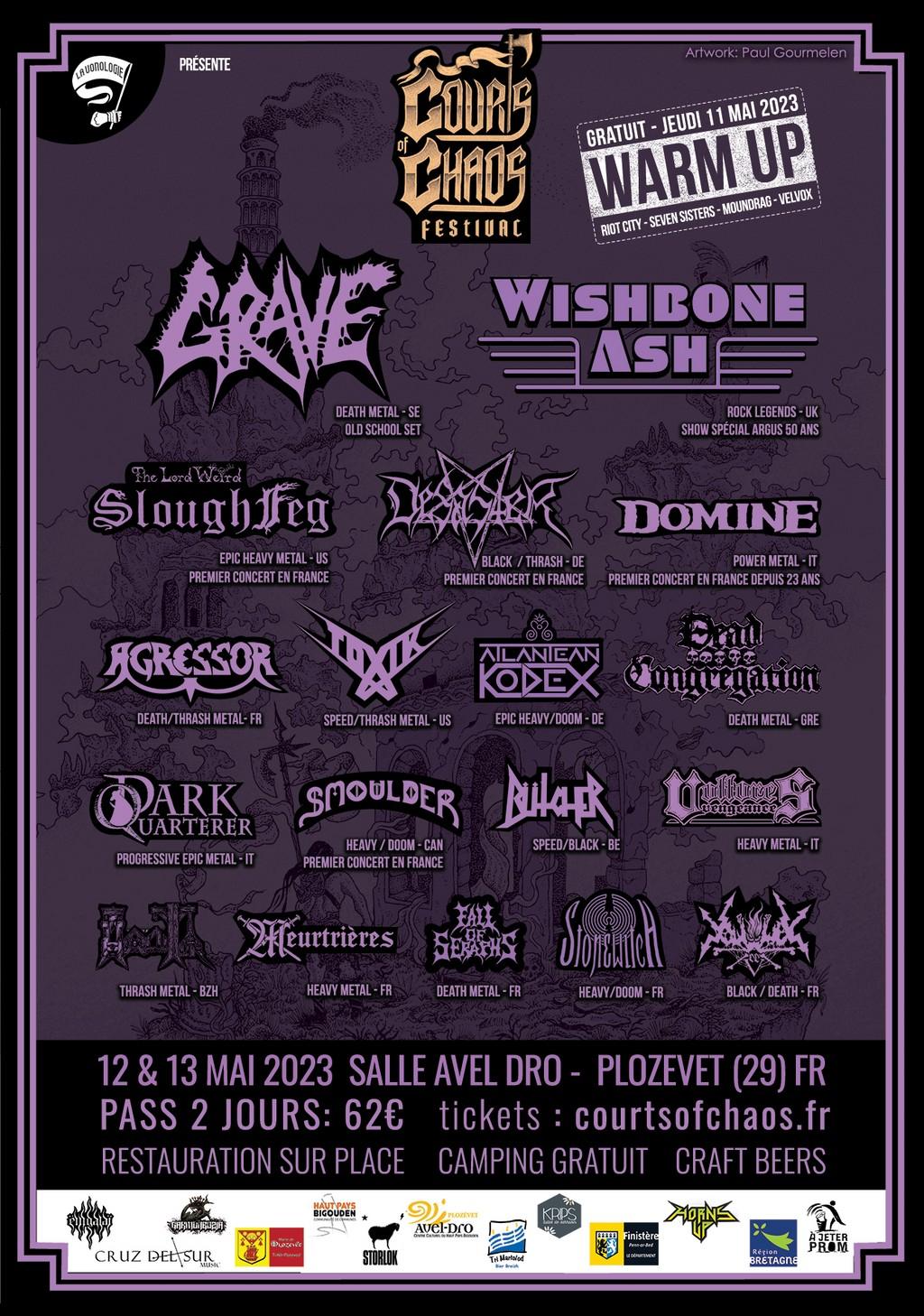 Lineup Poster Courts Of Chaos Festival 2023