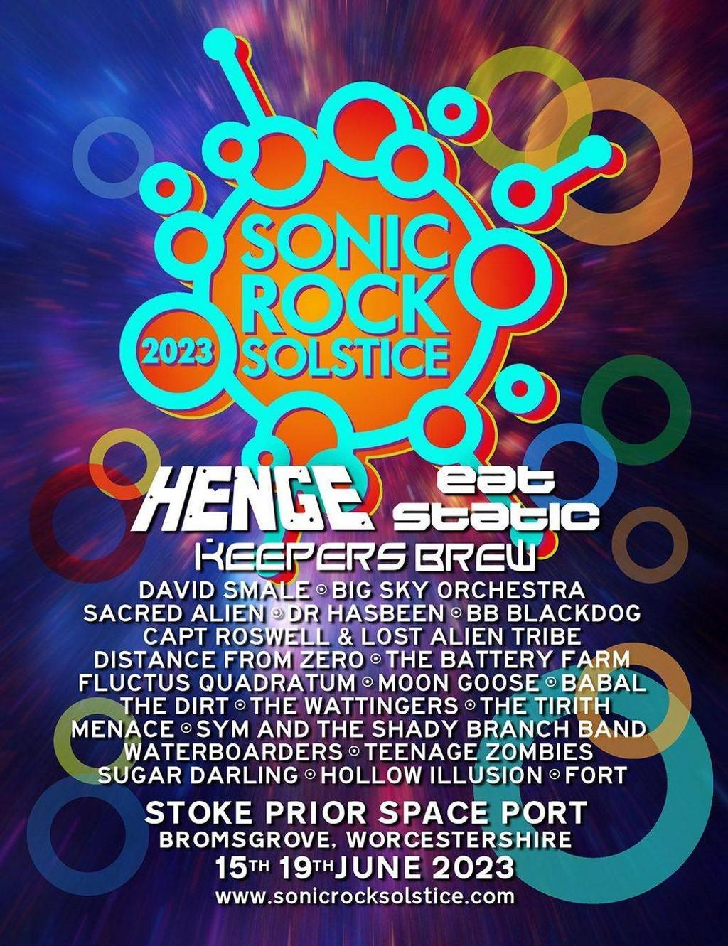 Lineup Poster Sonic Rock Solstice 2023