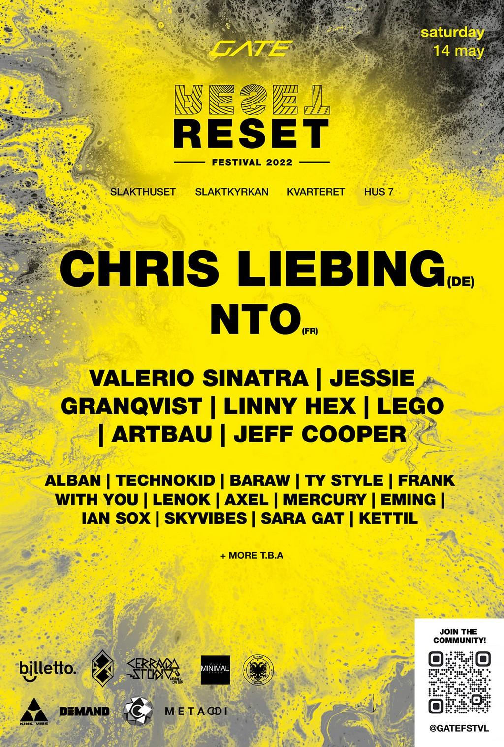 Lineup Poster Gate RESET Festival 2022