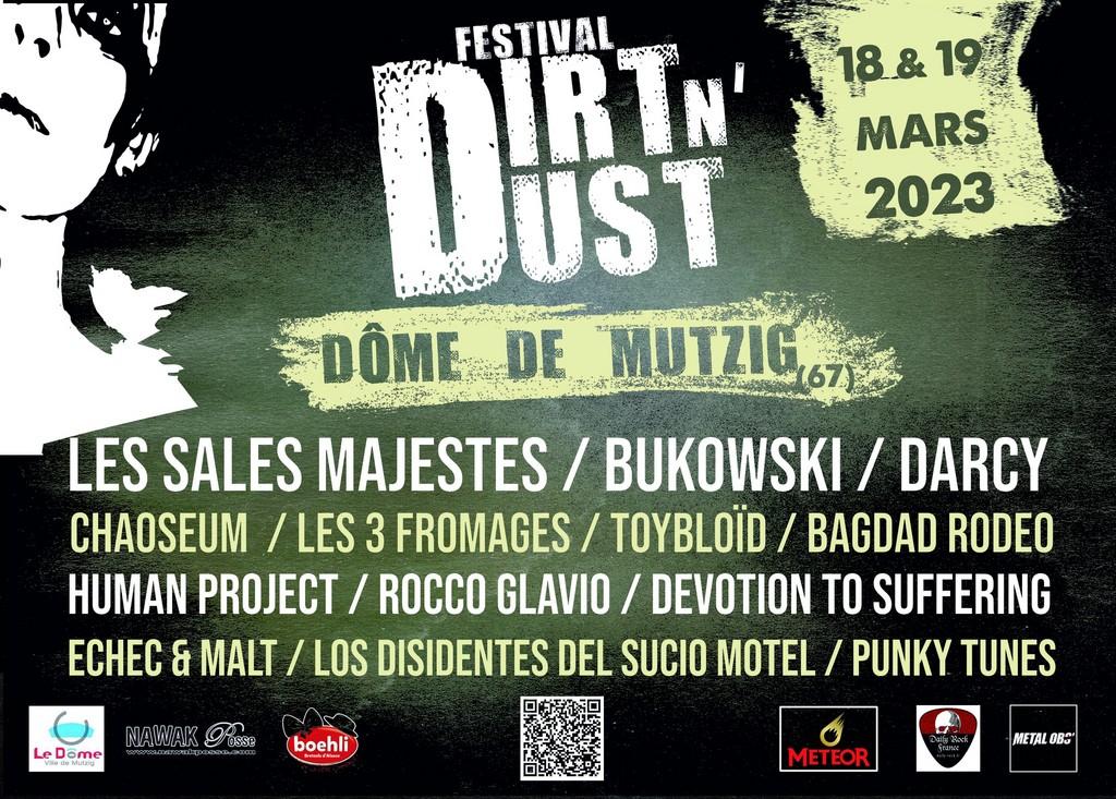 Lineup Poster Dirt n Dust Festival 2023