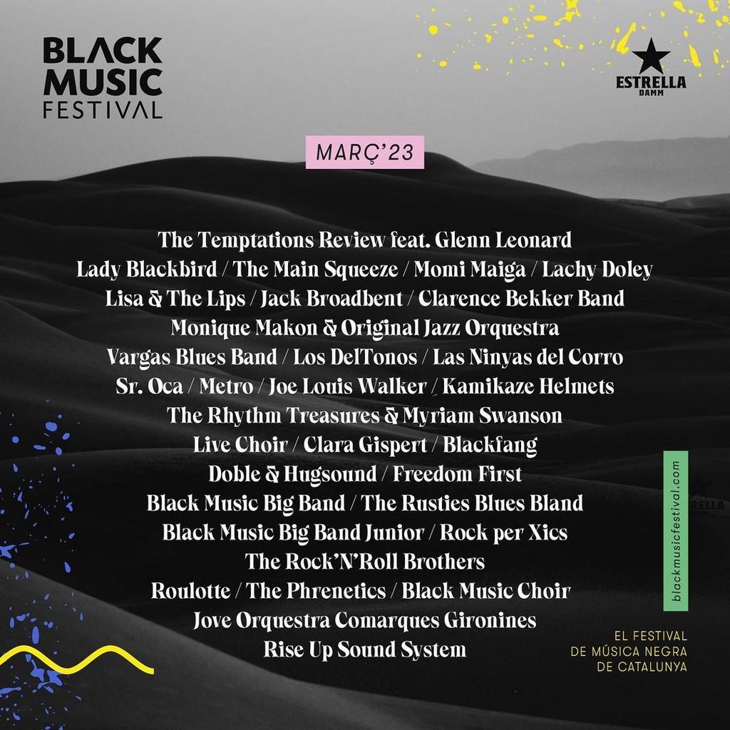 Lineup Poster Black Music Festival Catalunya 2023