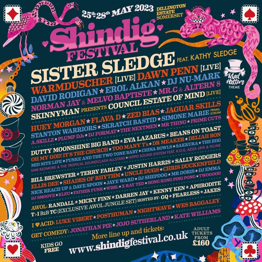 Lineup Poster Shindig Festival 2023