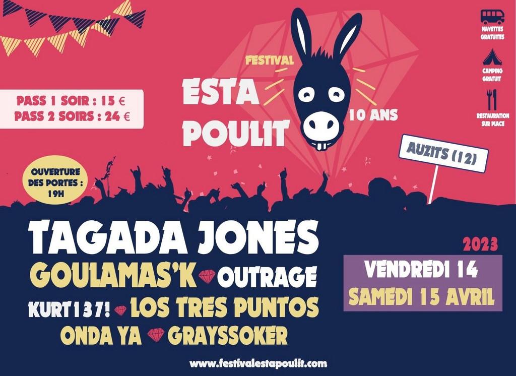 Lineup Poster Festival Esta Poulit 2023