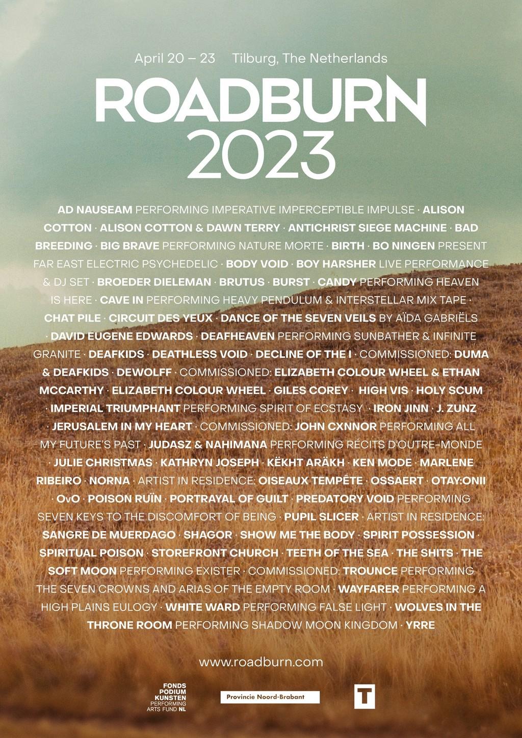 Lineup Poster Roadburn Festival 2023