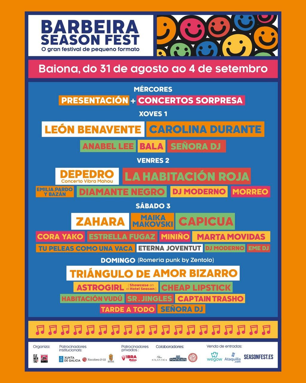 Lineup Poster Barbeira SeaSon Fest 2022