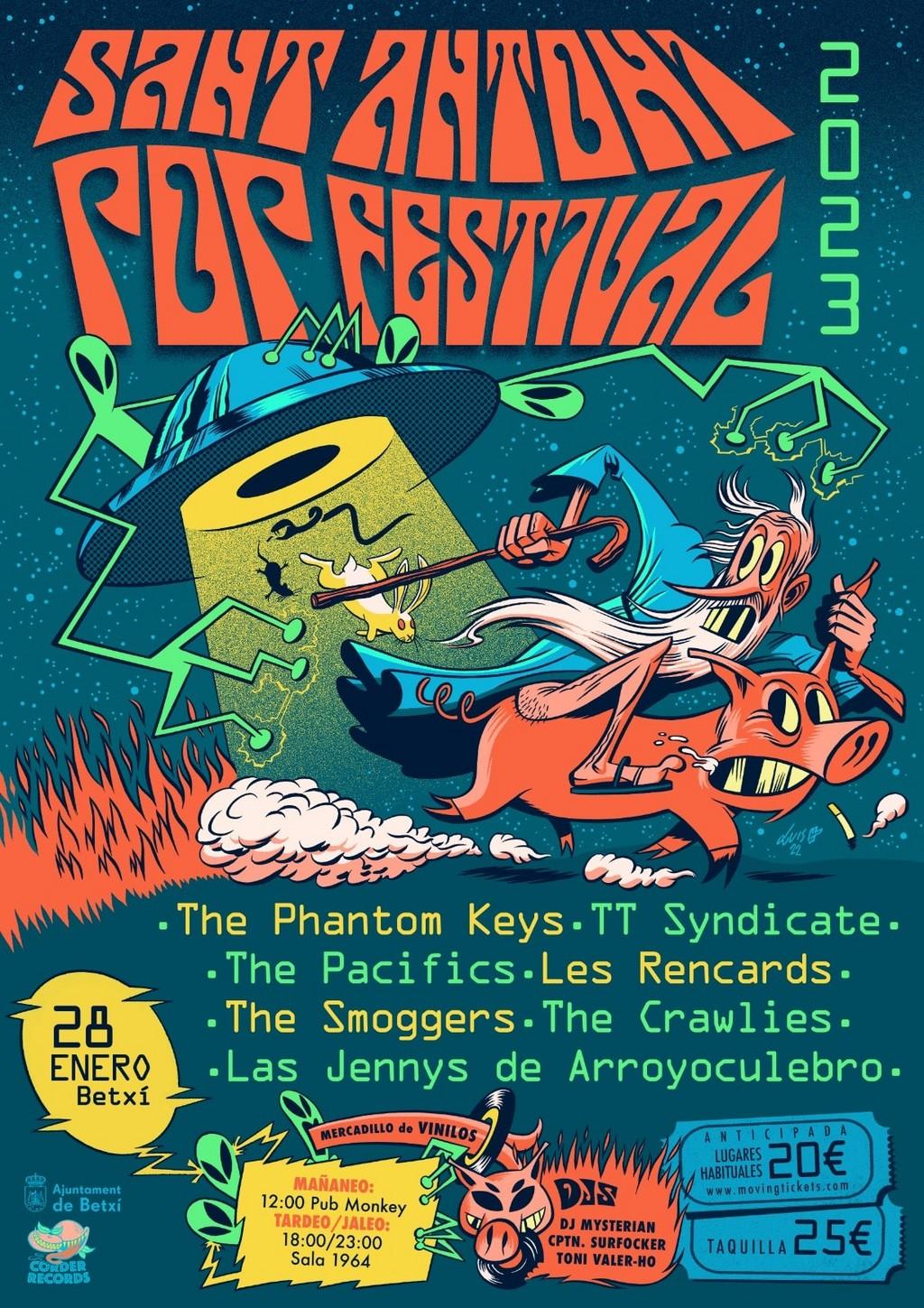 Lineup Poster Sant Antoni Pop Festival 2023