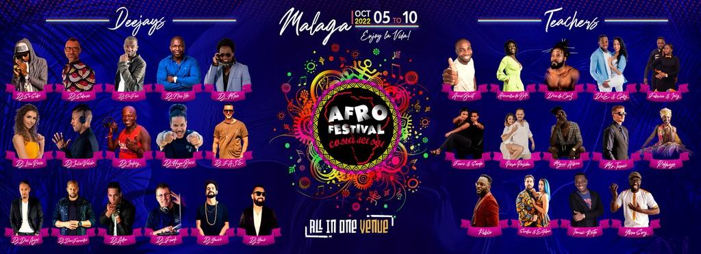 Lineup Poster Afrofestival Malaga 2022