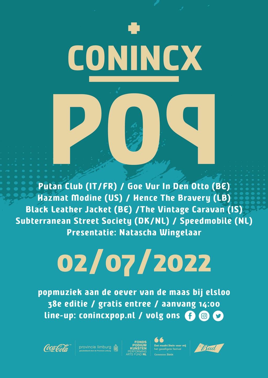 Lineup Poster Conincx Pop 2022
