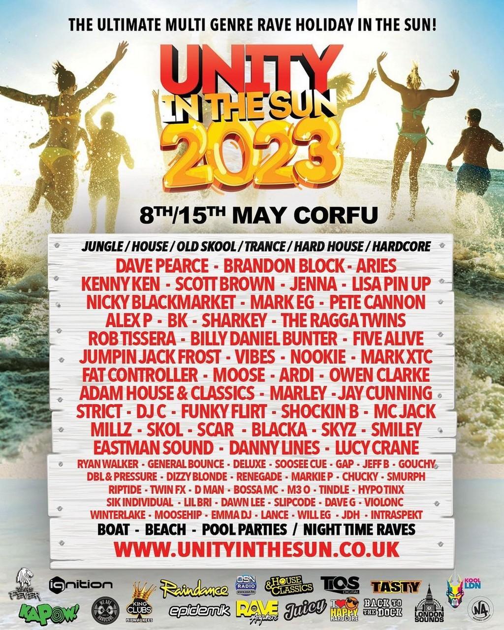 Lineup Poster Unity In The Sun 2023