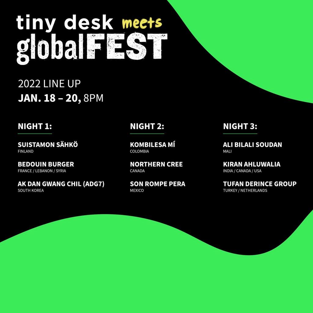 Lineup Poster Tiny Desk Meets globalFEST 2022