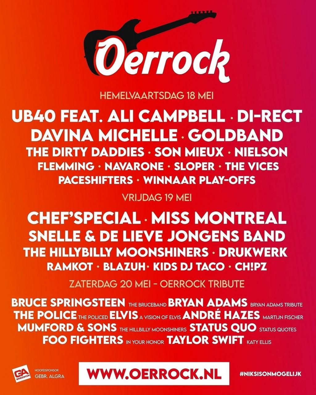 Lineup Poster Oerrock Festival 2023