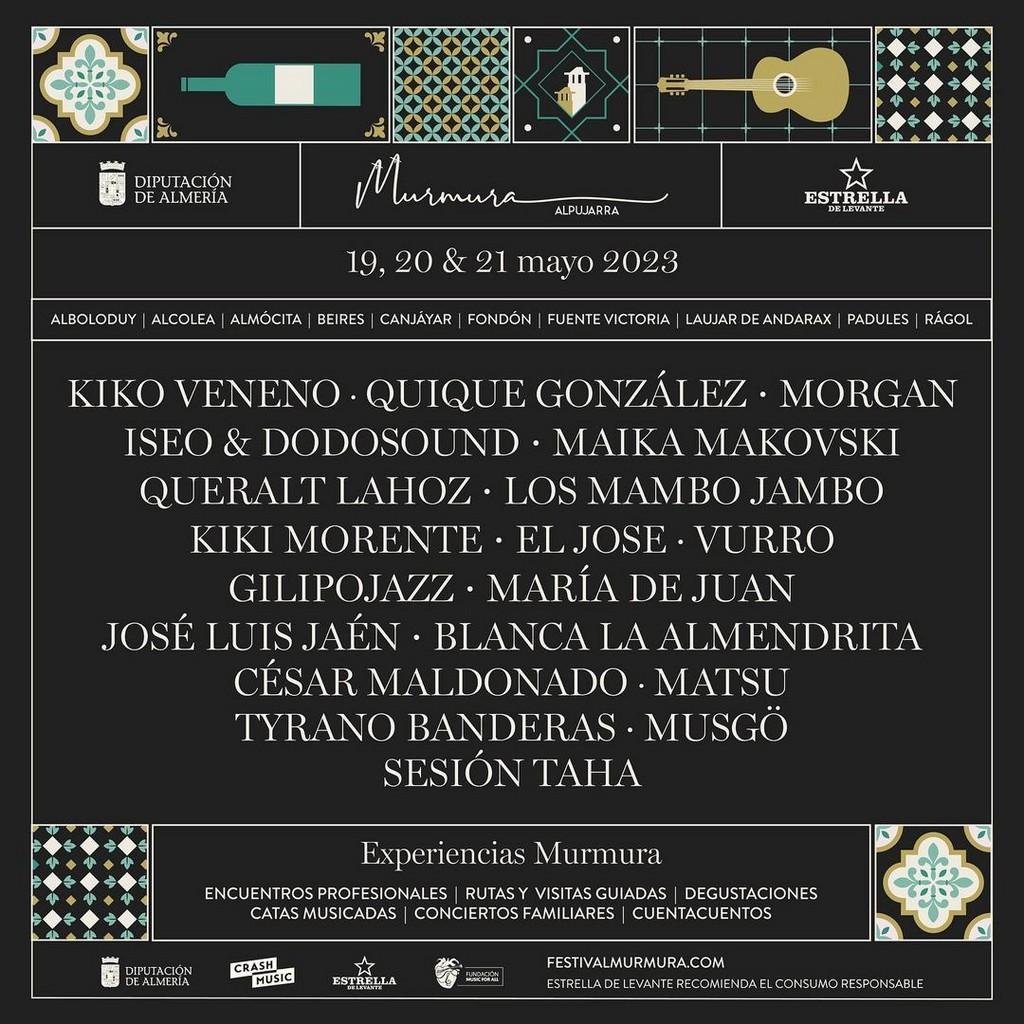 Lineup Poster Murmura Festival 2023