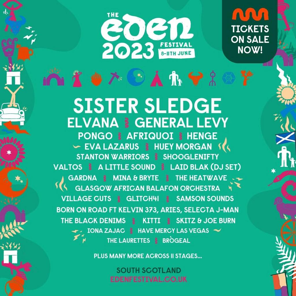 Lineup Poster Eden Festival 2023