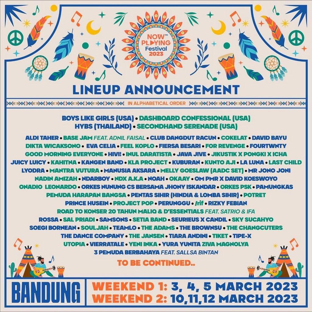 Lineup Poster Now Playing Festival 2023