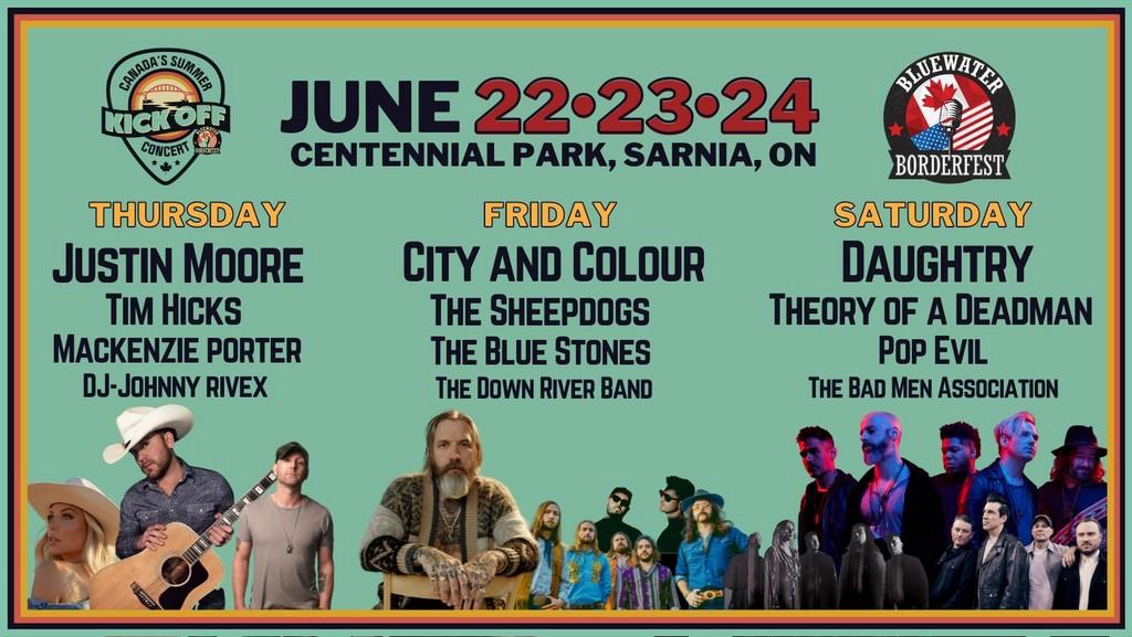 Lineup Poster Bluewater BorderFest 2023